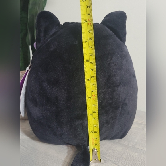 Squishmallow Claires Exclusive 8” Autumn Black Orange Halloween Cat Purple Bow - Picture 6 of 6